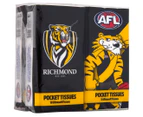4 x 10pk AFL Mascot Richmond Tigers Pocket Tissues