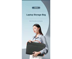black15-4-inch-Llano Laptop Bag Multi-pocket Waterproof Large Capacity Handheld Laptop Sleeve Bag with Handle for 13.3&#8221; / 15.4&#8221; Laptop
