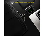 black-ARCTIC HUNTER B00120 18 Inch Laptop Bag Mens USB Charging Waterproof Backpacks Multifunction Large Capacity Travel Bagpack Men&#8217;s Shoulder Bag