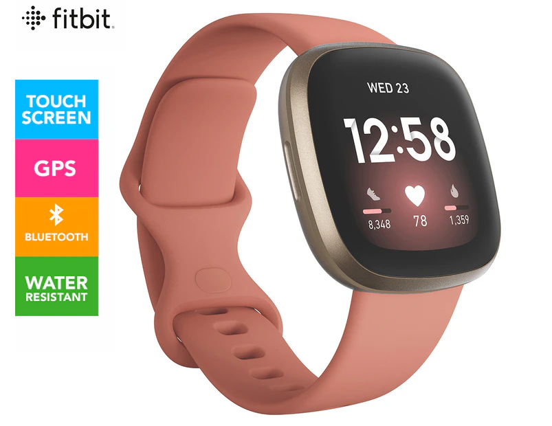 Fitbit Versa 3 Smart Fitness Watch - Pink Clay/Soft Gold