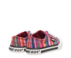 Rocket Dog Girls Jazzin Junior Canvas Trainers Shoes Footwear Casual Lace Up Comfortable Sneakers - Red Stripe