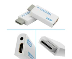 Wii HDMI Adapter 1080p Wii to HDMI Converter 3.5mm Adapter Audio HD Video Output