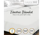 Laura Hill Heated Electric Blanket Queen Fitted Polyester - White
