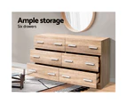 Artiss 6 Chest of Drawers - VEDA Oak