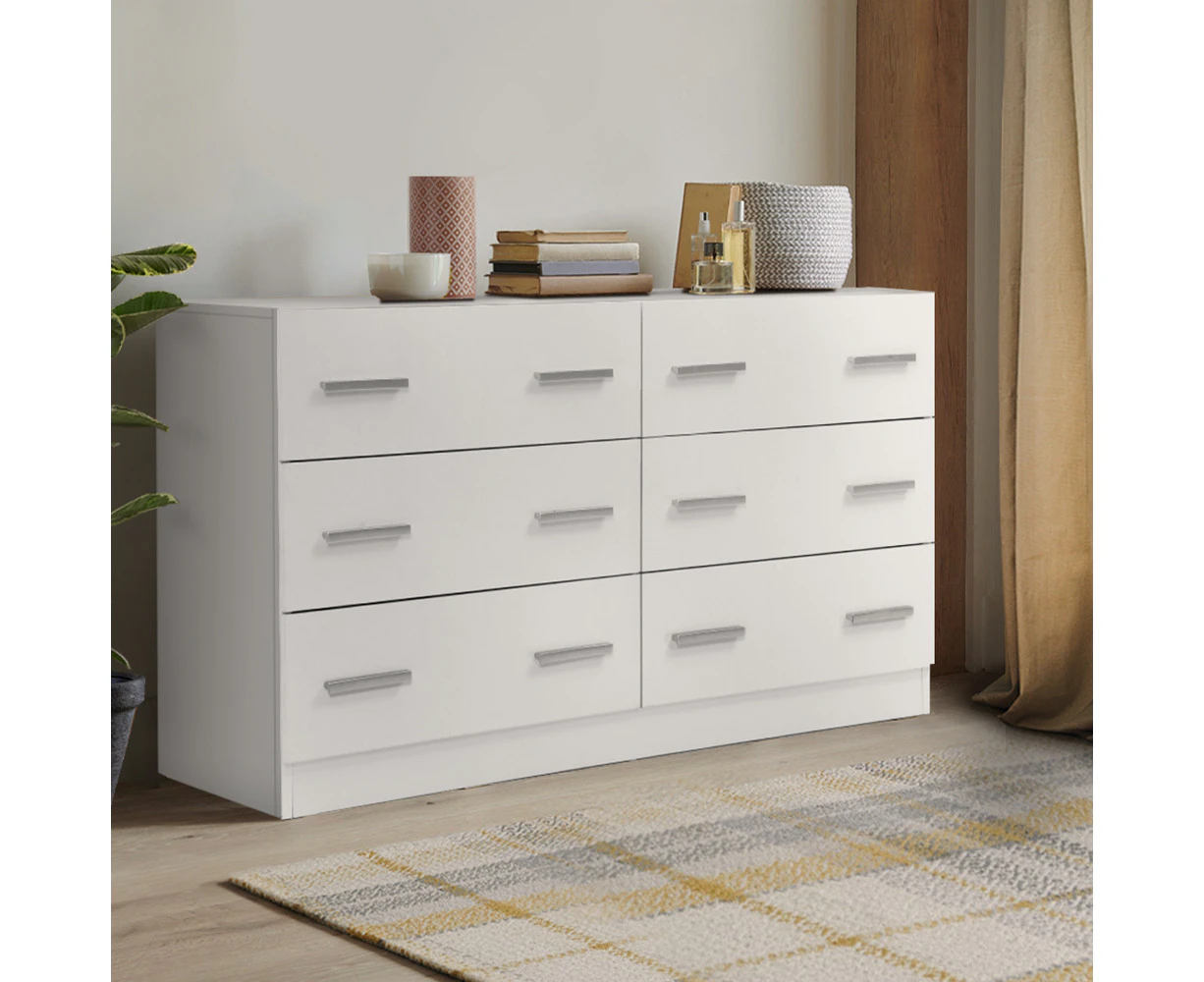 Artiss 6 Chest of Drawers - VEDA White