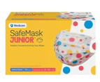 SafeMask Junior Kids Face Masks with Earloops - 50 Pack