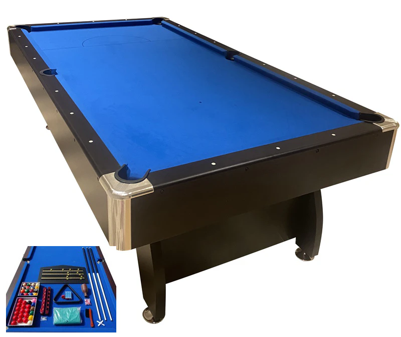 Pool Table 8FT Ball Return Billiard Snooker Table 25mm Table Top With Accessories