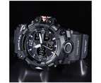 SMAEL Men's Digital Sports Watch Outdoor Analog-Digital Chronograph Wristwatch for Boy - Black