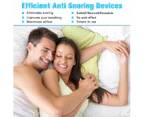 white USB Rechargeable Snore Stopper Anti Snore Device PM2.5 Air Purifier Reduce Snore Sleeping Aid Nose Clip