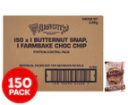 150 x Arnott's Butternut Snap Biscuits & Farmbake Choc Chip Cookies 24.4g