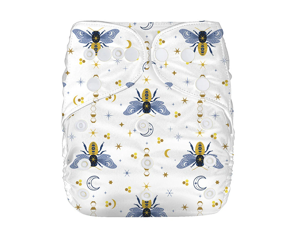 Lulu & Finn Celestial Bees Print Modern Cloth Nappy