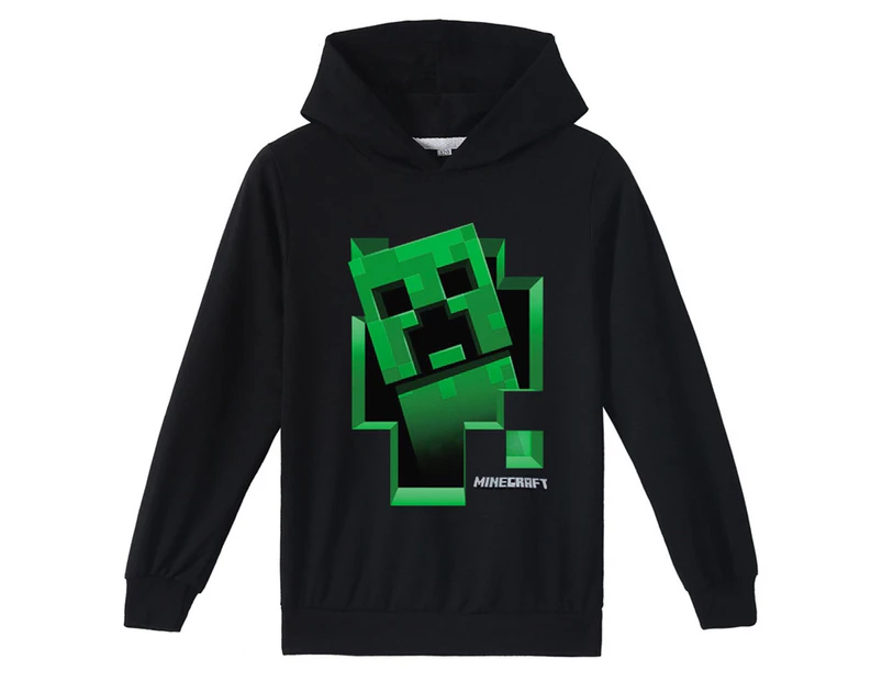 Knogle kapitel fordel Kids Boys Minecraft Hoodie Creeper Inside Hooded Jumper Gamer Sweater Tops  - Black | Catch.com.au