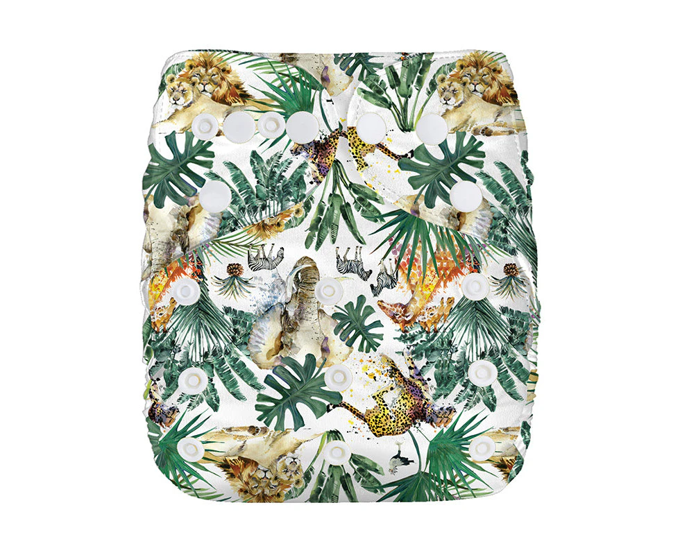 Lulu & Finn In The Jungle Print Modern Cloth Nappy