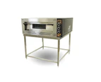Bakermax Prisma Food Single Deck Gas Pizza&Bakery Ovens PMG-9 Pizza & Deck Ovens - Silver