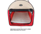 Portable Soft Collapsible Dog Cat Crate Travel Kennel For Indoor And Outdoor Red-Large Size