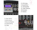 Costway 61-Key Electronic Keyboard Digital Piano Electric Keyboard w/Music Stand & Stool/Microphone/Headphone