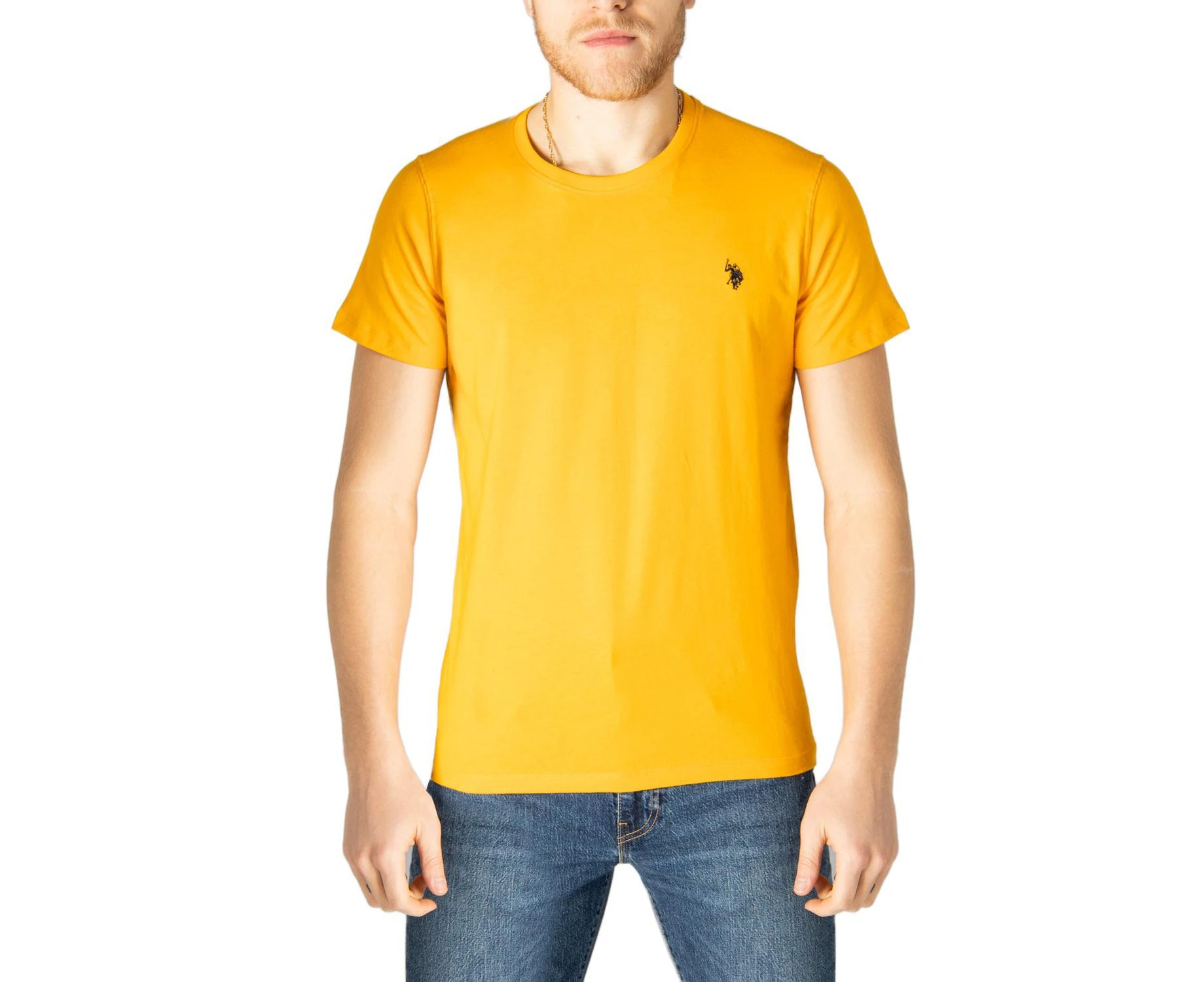 U.S. Polo Assn. Men's T-Shirt In Orange Men Clothing T-shirts