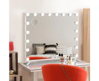 Embellir Makeup Mirror 80x65cm Hollywood Vanity with LED Light Tabletop White