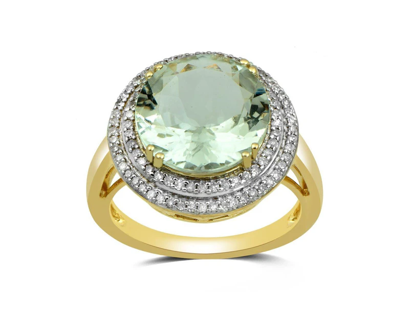 Green amethyst ring 2025 white gold