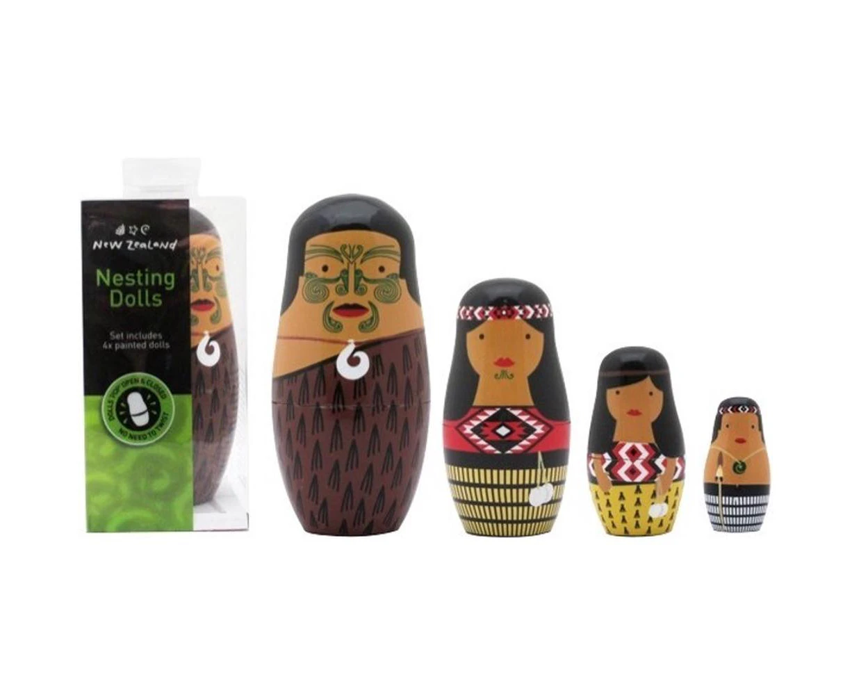 Nesting Dolls, 4 Piece (Maori Whanau)