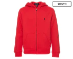 Polo Ralph Lauren Youth Boys' Full Zip Fleece Hoodie - Red