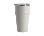 STAX Stackable Insulated Pint Glass - Cement Grey Matte