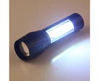 USB Charging Waterproof Zoomable XPE + COB Flashlight with 3-Modes & Storage Box