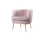 Artiss Armchair Lounge Chair Accent Armchairs Sofa Chairs Velvet Pink Couch