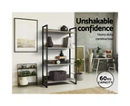 Artiss Bookshelf 4 Tiers - NOE Black and Oak