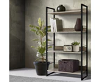 Artiss Bookshelf 4 Tiers - NOE Black and Oak