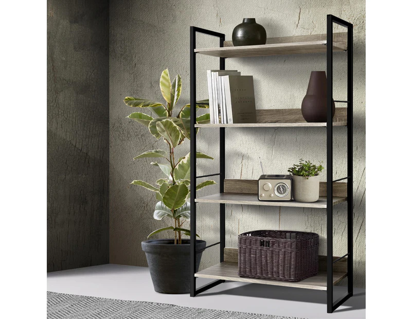 Artiss Bookshelf 4 Tiers - NOE Black and Oak