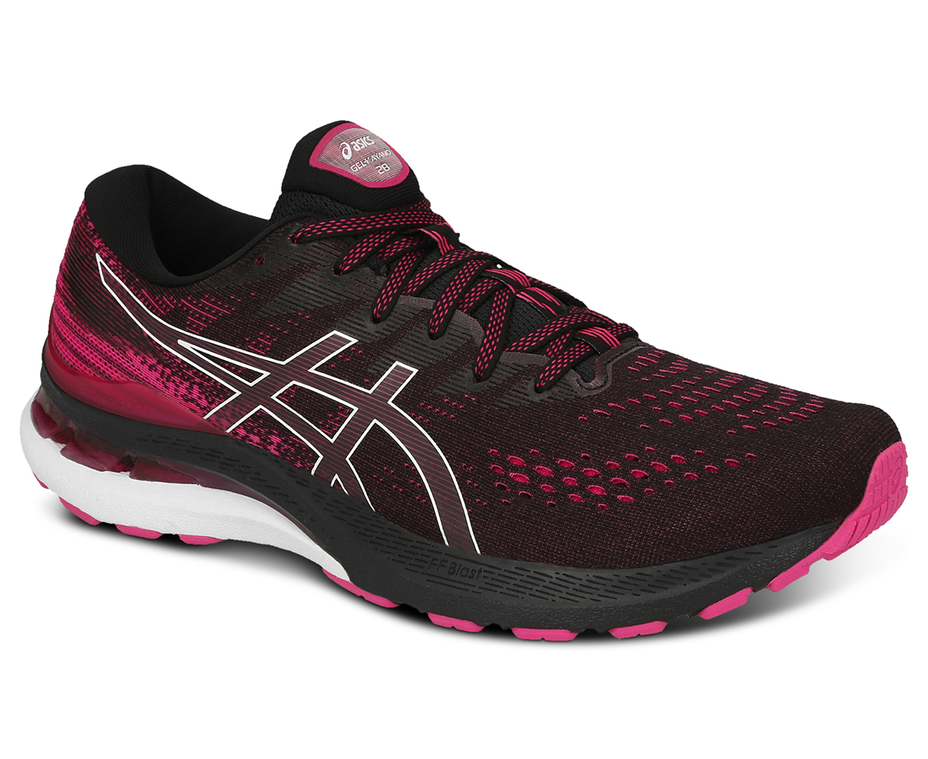 ASICS Women's GEL-Kayano 28 Running Shoes - Black/Pink Rave | Catch.co.nz