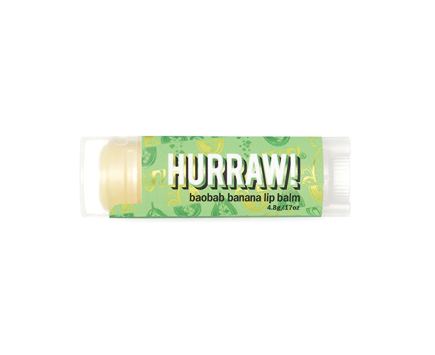 Hurraw! Organic Lip Balm Baobab Banana 4.8g