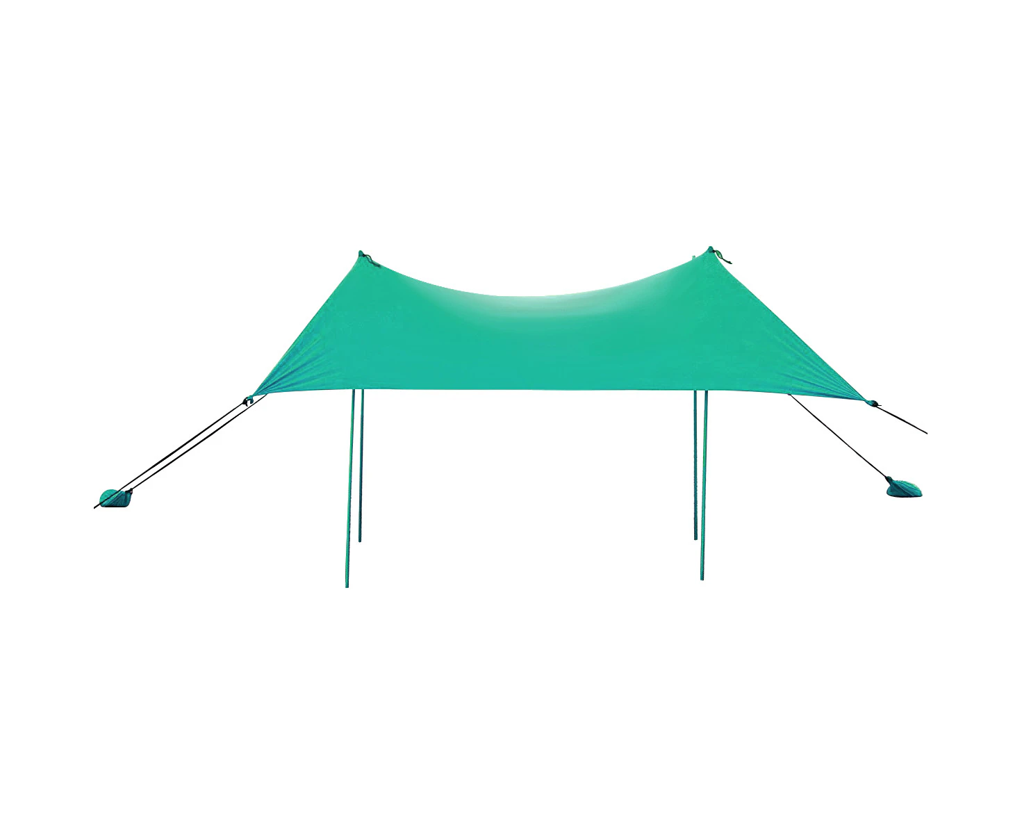 Giantex Beach Sunshade Canopy UPF 50+ Lycra Fabric W/ Sand Anchor Peg Stake 3x2.8M Portable Beach Tent for Parks & Outdoor,Turquoise