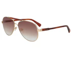 Longchamp Women's LO109S725 Aviator Sunglasses - Blonde Havana/Brown