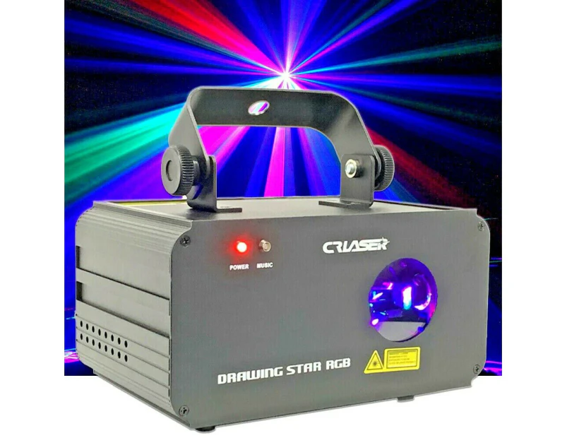 CR Laser Drawing Star RGB Full Color Laser DMX Grating Effect Party Disco DJ Stage Event Club Light