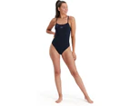 Speedo Womens Endurance+ Thin Strap One Piece Swimsuit (Navy) - RD2522