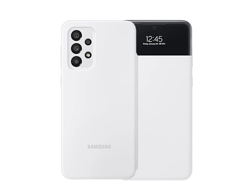 Samsung Galaxy A33 5G (6.4') Smart S View Wallet Cover - White (EF-EA336PWEGWW), Keep it handy, slender yet sturdy design, Protects from front to back