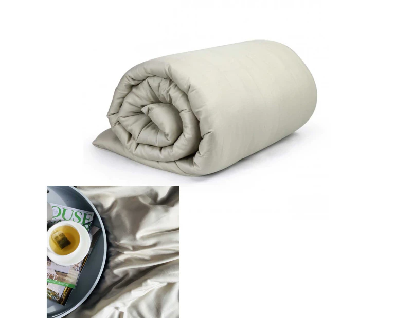 Revitasleep Weighted Blanket Oatmeal by Onkaparinga - Oatmeal