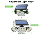 Motion Sensor 78 LED Three Heads Solar Powered Wall Lamp