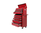 Giantz 14 Drawer Tool Box Cabinet Chest Storage Toolbox Garage Organiser Red