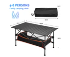 Portable Folding Camping Table Picnic Outdoor Foldable Desk Aluminium with Storage Carry Bag