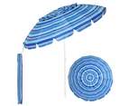 Costway 2.45M Outdoor Beach Umbrella Potable Tilting Sun Shade Parasol Shelter Canopy Oxford Fabric Garden Patio Picnic