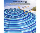 Costway 2.45M Outdoor Beach Umbrella Potable Tilting Sun Shade Parasol Shelter Canopy Oxford Fabric Garden Patio