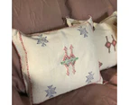 Zohi Interiors Genuine Moroccan Cactus Silk Pillow in Ivory - No Filling