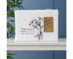 Park Avenue Long Single Fitted Sheet/Pillowcases Set 500TC Bamboo Cotton White
