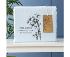 Park Avenue Split King Fitted Sheet Set/Pillowcases 500TC Bamboo Cotton Mid Blue