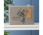 Park Avenue Split King Fitted Sheet Set/Pillowcases 500TC Bamboo Cotton Pewter