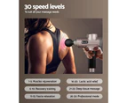 Everfit Massage Gun 30 Speed 6 Heads Vibration Muscle Massager Chargeable Gold