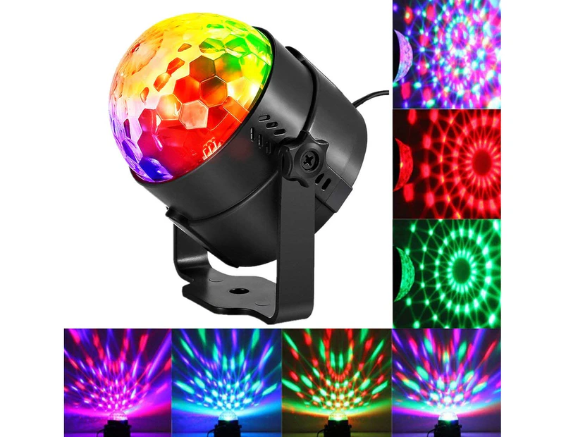 Sound Activated Party Lights Disco Ball Party Decorations 3W RGB LED Light Show Music Activated DJ Light with Australia Plug